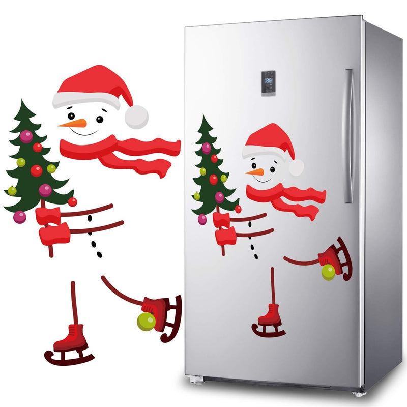  [AUSTRALIA] - Snowman Refrigerator Magnets Set of 15,DIY Cute Funny Fridge Magnet Refrigerator Stickers for Garage Door Christmas Decorations(Large)