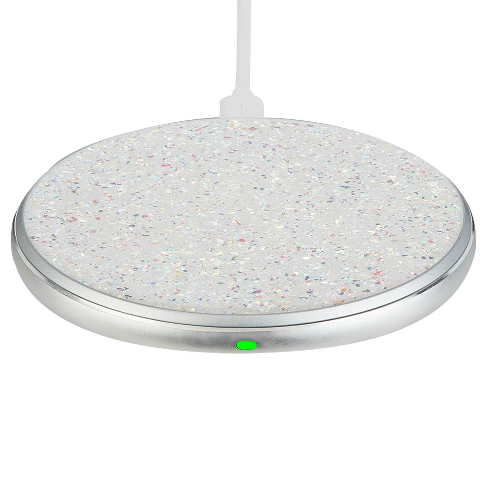  [AUSTRALIA] - Case-Mate - POWER DISC - Wireless Charger - Reflective Foil Top - Charges all Qi Enabled Devices - Universal - Twinkle