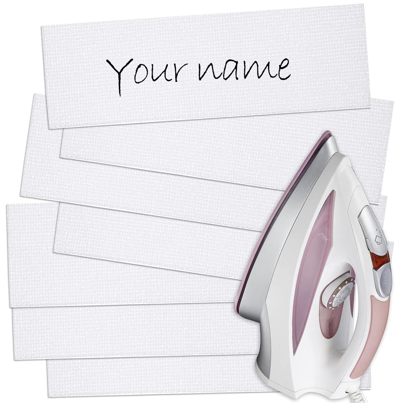  [AUSTRALIA] - Writable Iron On Clothing Labels Pre-Cut Iron On Clothing Name Labels Tags for School Uniform, College, Day Care and Uniforms (60 Pieces) 60