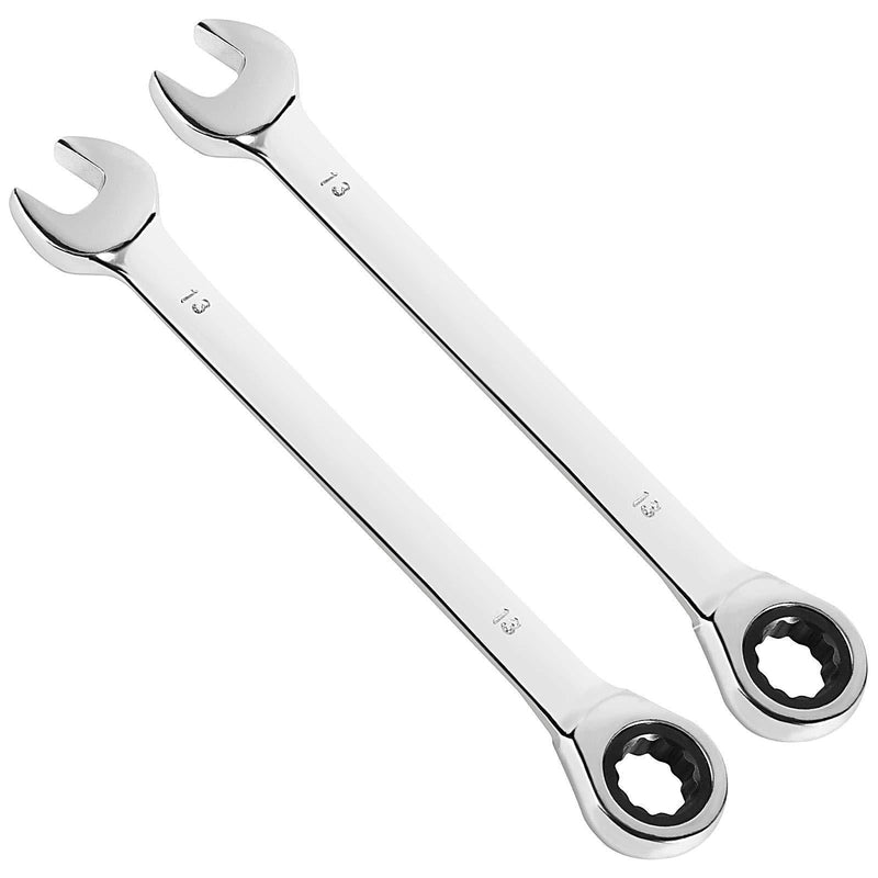 KEILEOHO 2 PCS 13mm Metric Ratcheting Wrench, 12 Point Dual Purpose Gear Ratchet Wrench, Professional Wrench Hand Tool with 5° Movement and 72 Teeth for Home Industry Car - LeoForward Australia