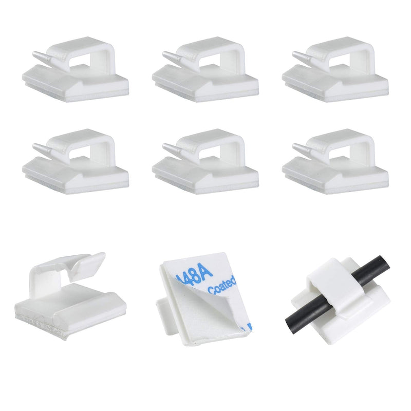  [AUSTRALIA] - Bates- Cable Clips, 30 Pack, White, Cable Clip, Wire Holders, Cord Holder, Wire Hooks, Cord Clips, Wire Clips Adhesive, Adhesive Cable Clips, Cable Management, Cable Holder
