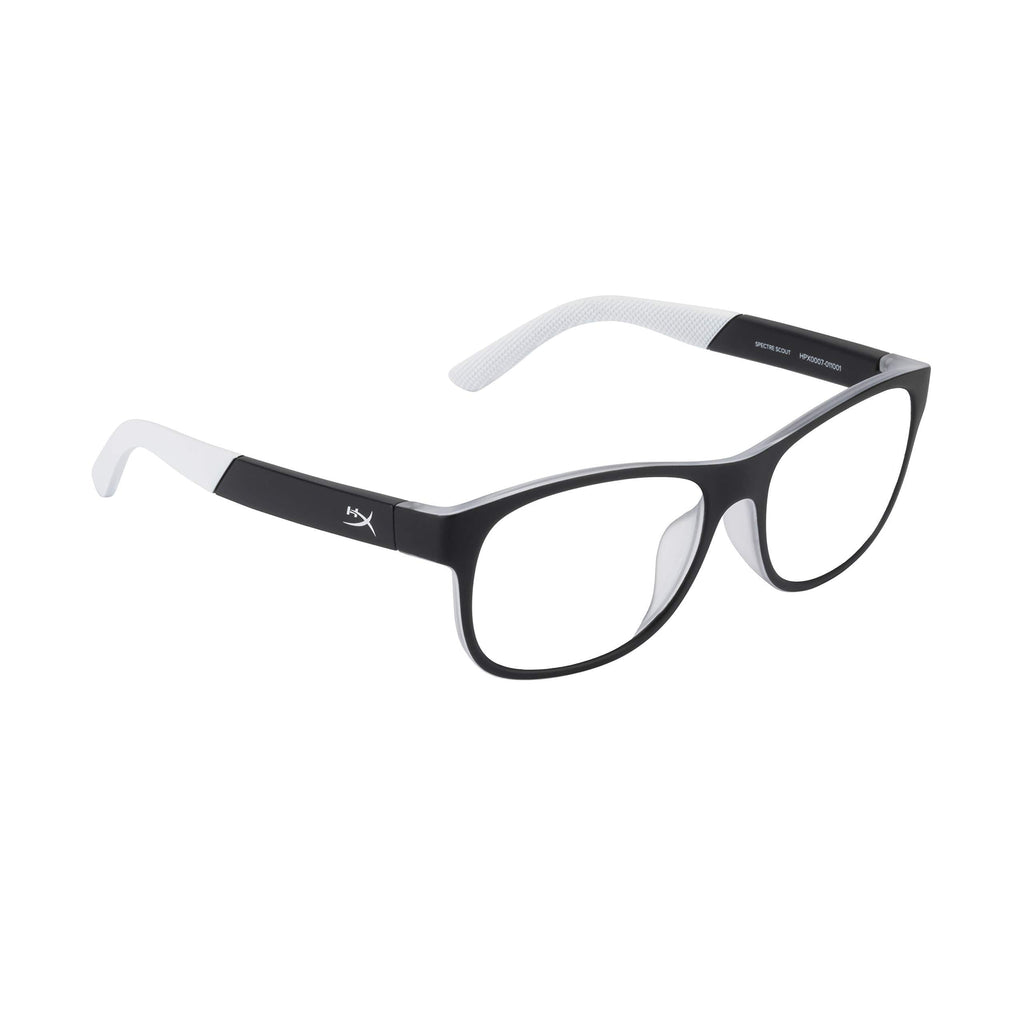  [AUSTRALIA] - HyperX Spectre Scout - Gaming Eyewear, Glasses for Kids, Blue Light Blocking, UV Protection, Crystal Clear Lenses, TR-90 Frame, Microfiber Pouch, Square Eyewear Frame - White