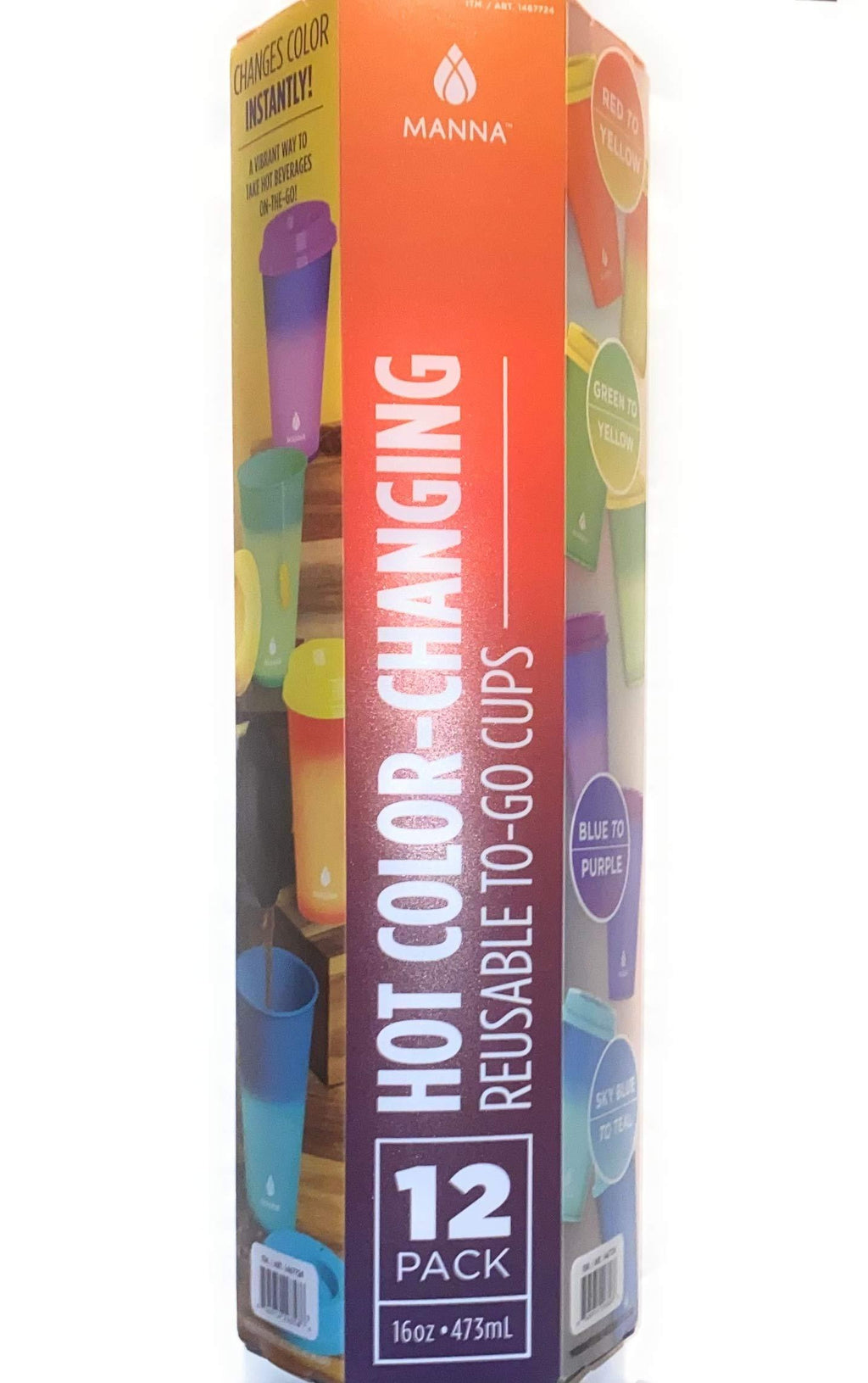  [AUSTRALIA] - Manna Hot Color Changing To-Go Cups, 12-pack