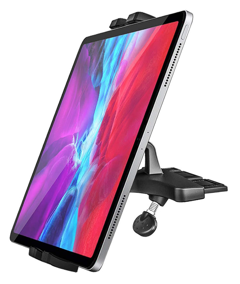  [AUSTRALIA] - CD Slot Car Tablet Mount, woleyi Full Rotation CD Player Car Tablet & Phone Holder for iPad Pro 9.7, 11, 12.9 Air Mini 5 4 3 2, Samsung Galaxy Tabs, Switch, iPhone, More 4-13" Cell Phones and Tablets