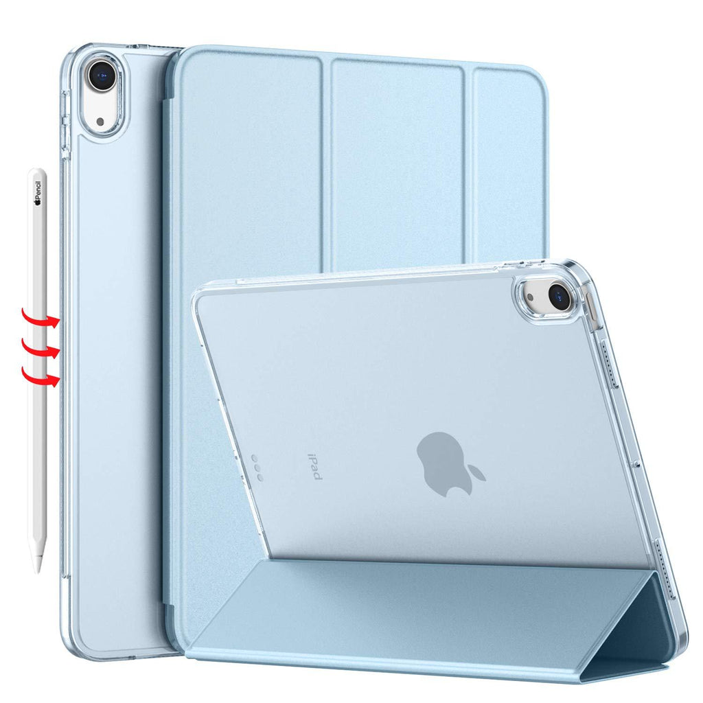  [AUSTRALIA] - iMieet iPad Air 4 Case 2020 - iPad Air 4th Generation Case 10.9 Inch Lightweight Slim Cover with Translucent Frosted Hard Back [Support Touch ID](Sky Blue) Sky Blue