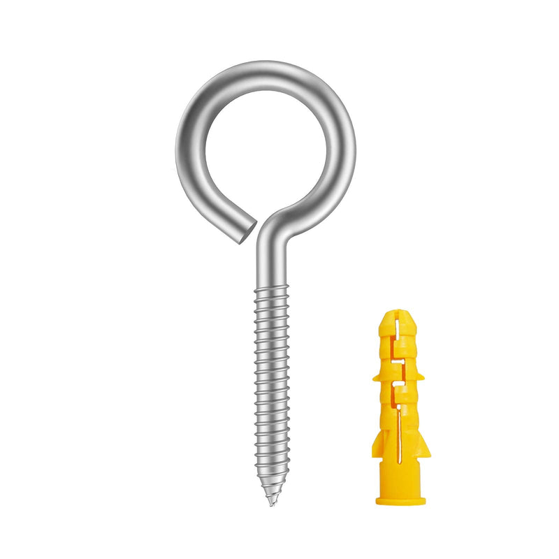  [AUSTRALIA] - 20pcs 2” 304 Stainless Screw Eyes Small Eyelet Screws Lag Eyebolt Steel Heavy Duty Hook Duty Lag Thread Eyebolt (20 pcs 2") 20 pcs 2"