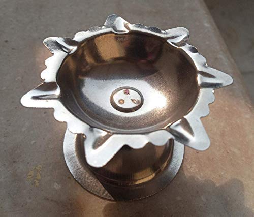  [AUSTRALIA] - Garden Of Arts Stainless Steel 7 Wicks Diyas Used for Any Hindu Festival Diwali Ganesh Festival Lightening of Home Any Auspicious inaugration for Office Home