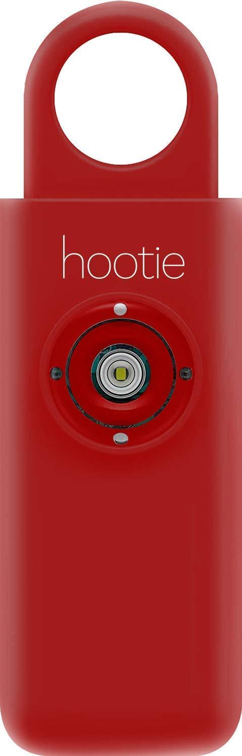  [AUSTRALIA] - Hootie Personal Keychain Alarm for Women, Men, and Kids Protection - Hand Held Safety Siren for Self Defense and Emergency, Loud Pocket and Key-Chain-Safe Sound Device with Panic Strobe Light, Red