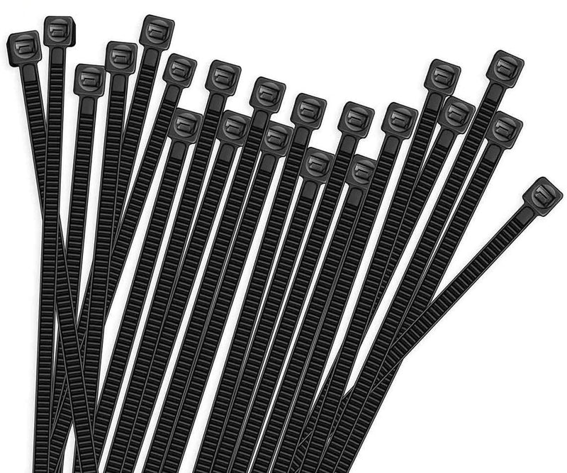  [AUSTRALIA] - Self-Locking Zip Ties Electrical Cable Wire Straps High Strength Durable Nylon Tie Wraps UV Cold-Resistant Fastening Bundling for Indoor Outdoor Apply (1.8 x 9.8inches (WL) for 48lbs, Black) 1.8 x 9.8inches (W*L) for 48lbs