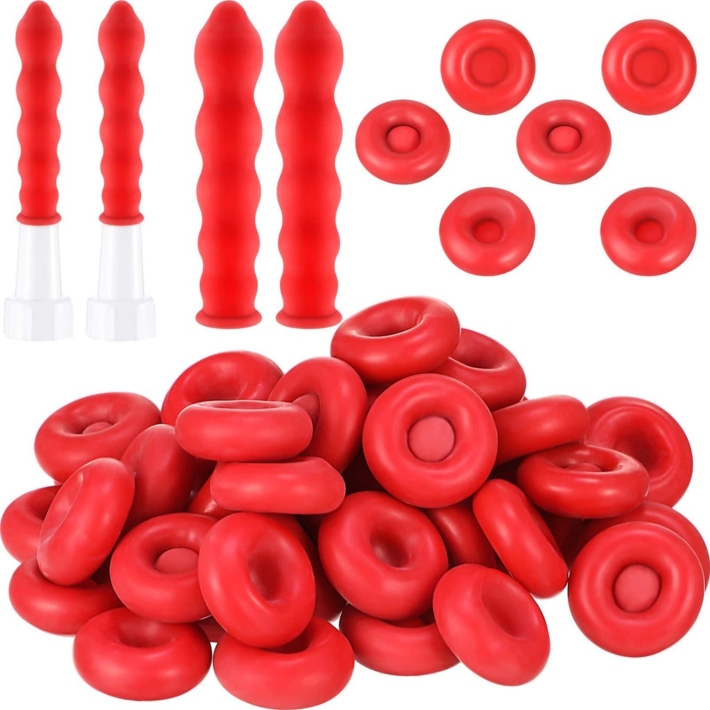  [AUSTRALIA] - Caulk Cap Caulk Saver Cap Caulk Finishing Tool Caulk Saver Caps Caulking Tube Covers Tube Caps for Sealing and Preserving, Red (35 Pieces) 1