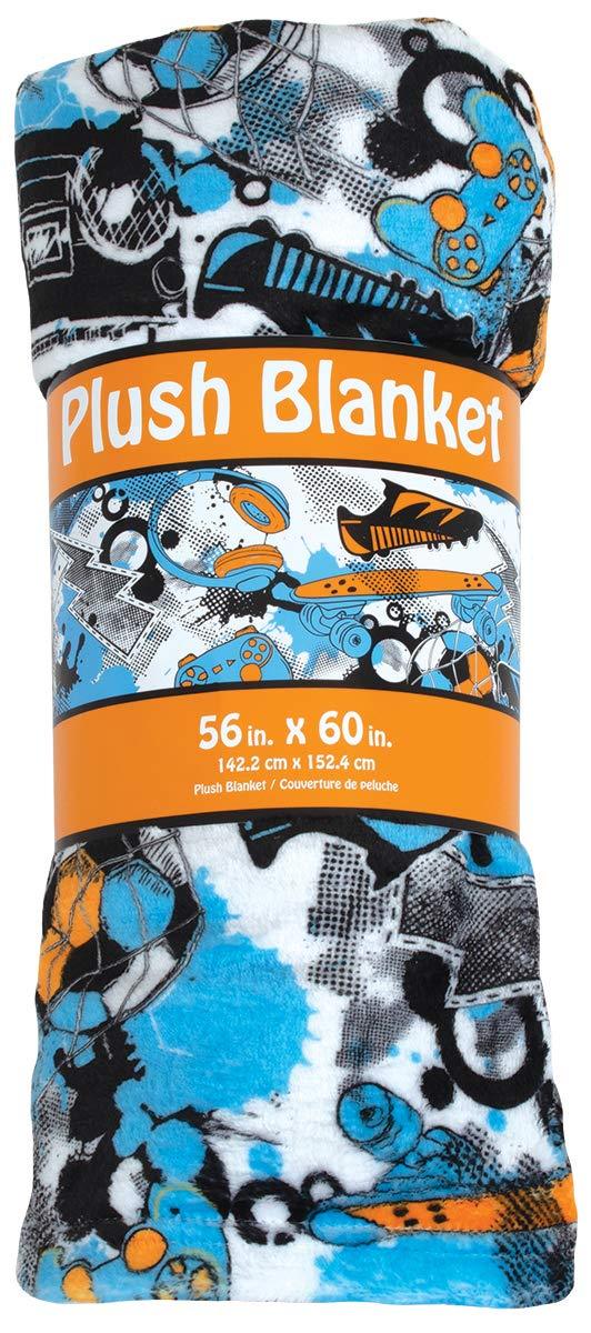  [AUSTRALIA] - iscream City Kid Premium Plush 56" x 60" Bold Print Fleece Throw Blanket Fleece Blanket
