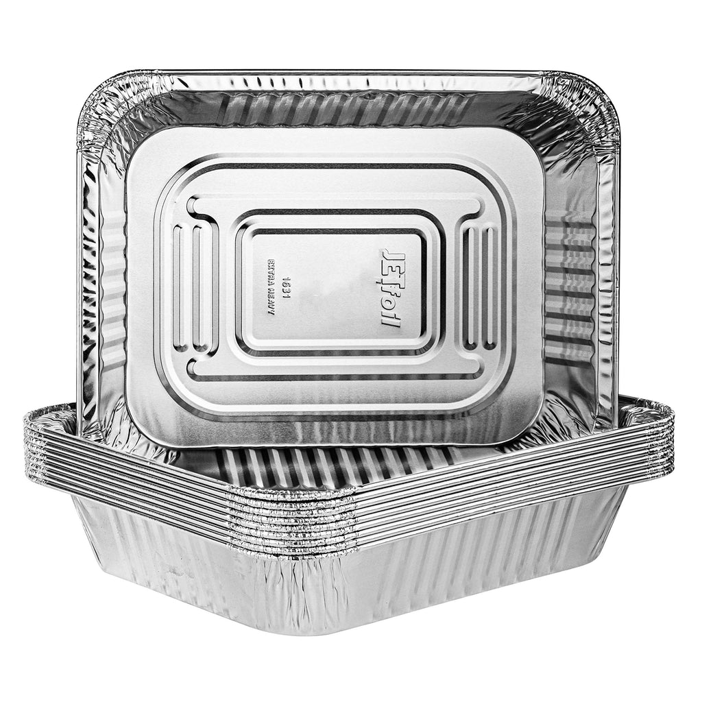  [AUSTRALIA] - Plasticpro Disposable 9 x 13 Heavy Weight Aluminum Foil Pans Half Size Deep Steam Table Bakeware - Cookware Perfect for Baking Cakes, Bread, Meatloaf, Lasagna Pack of 10