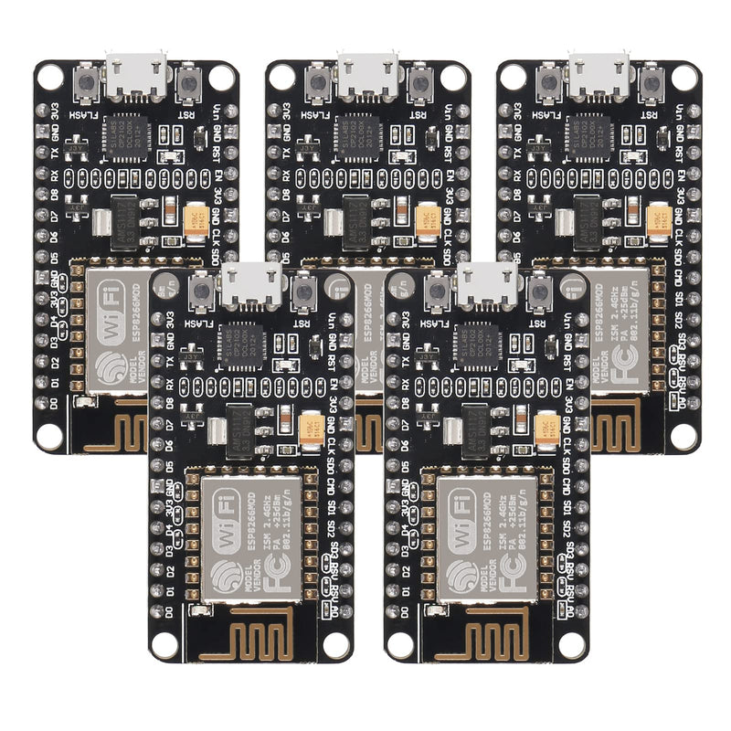  [AUSTRALIA] - AITRIP 5 PCS ESP8266 NodeMCU CP2102 ESP-12E Internet WiFi Development Board Open Source Serial Wireless Module Works Great Compatible with Arduino IDE/Micropython (5PCS) 5PCS