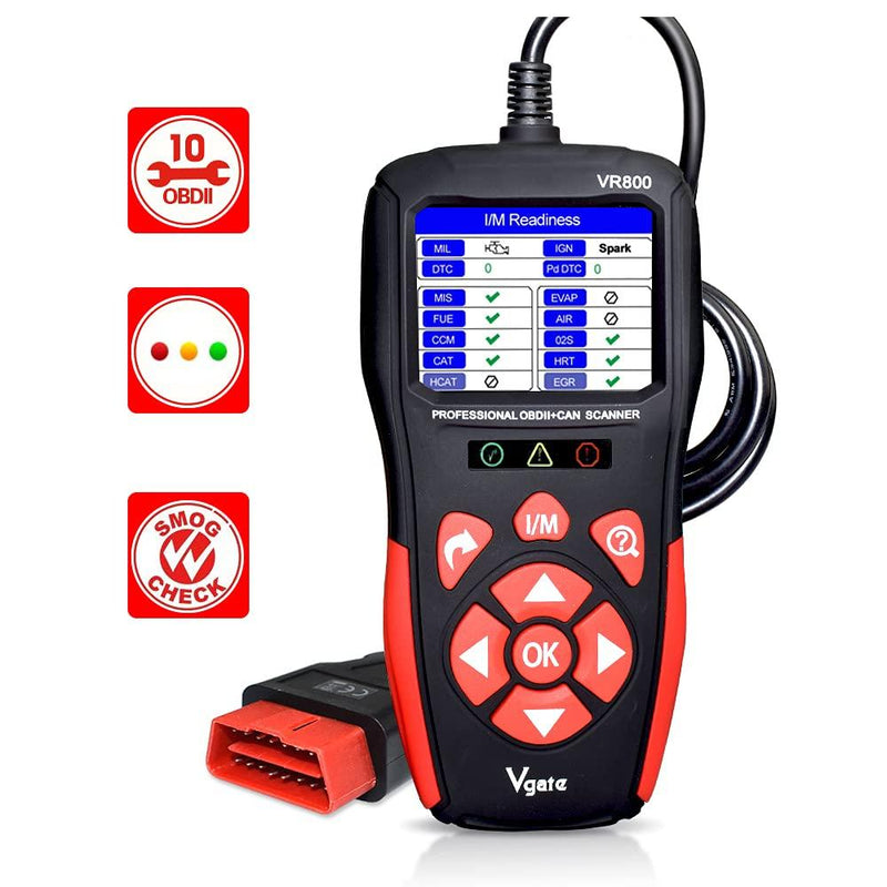 Vgate VR800 OBD2 Scanner - Professional EOBD OBDII CAN Diagnostic Code Reader for Check Engine Light - LeoForward Australia