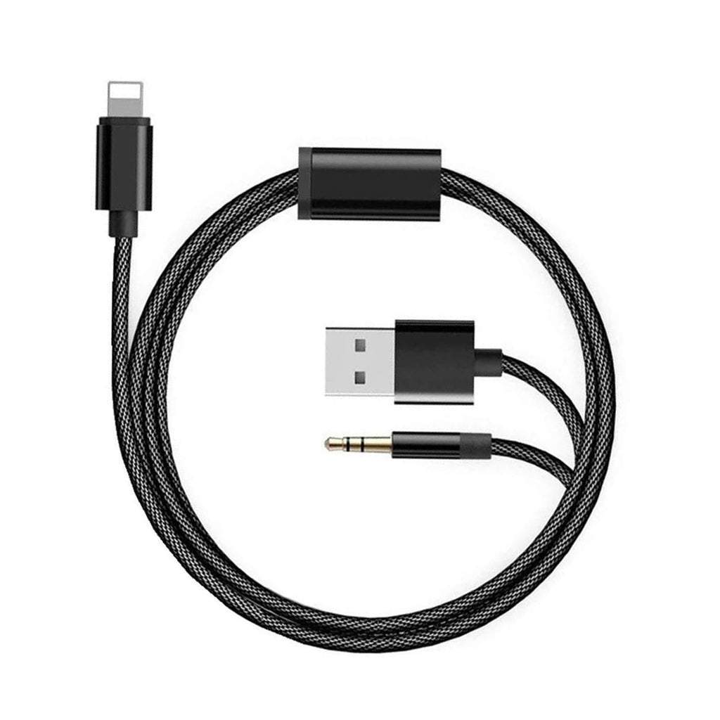 [Apple MFi Certified] Charging Audio Cable for iPhone,2 in 1 Lightning to 3.5mm Nylon Braided Aux Cord Works with Car Stereo Speaker Headphone Car Charger Compatible with iPhone 11/11 Pro/XS/XR/8/7/SE - LeoForward Australia