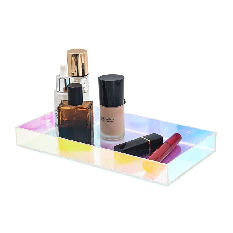  [AUSTRALIA] - Floatant Acrylic Vanity Drawer Organizer Colorful Makeup Tray Organizer Holder for Any Cosmetics,Small Things Storage Makeup Tray Solution for Vanity Countertop Bathroom Drawers,Desk Drawers,Bedroom