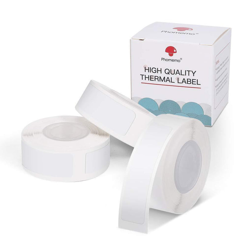 Phomemo D30 Self-Adhesive Labels White 0.55'' x 1.18'' (14mm X 30mm) 630 Labels, D30 Thermal Printing Paper Tape Compatible for D30 Portable Bluetooth Label Maker White1430 0.55'' x 1.18'' (14mm X 30mm) - LeoForward Australia
