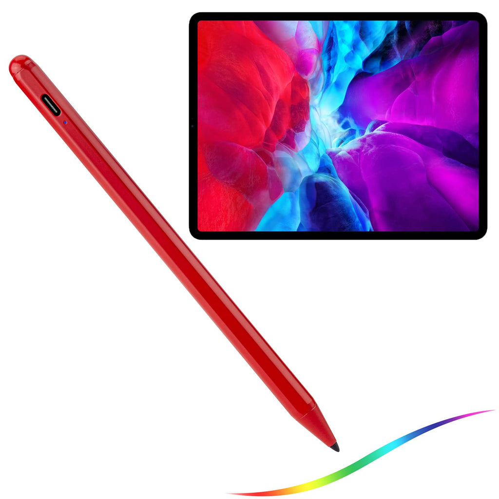 Stylus Pencil for 2020 iPad 8th Generation 10.2" with Palm Rejection 1.5mm Replaceable Fine Tip 2nd Active Stylus Compatible with Apple Pencil for iPad 10.2-in 8th Gen Drawing Pen Type C Charge Red - LeoForward Australia