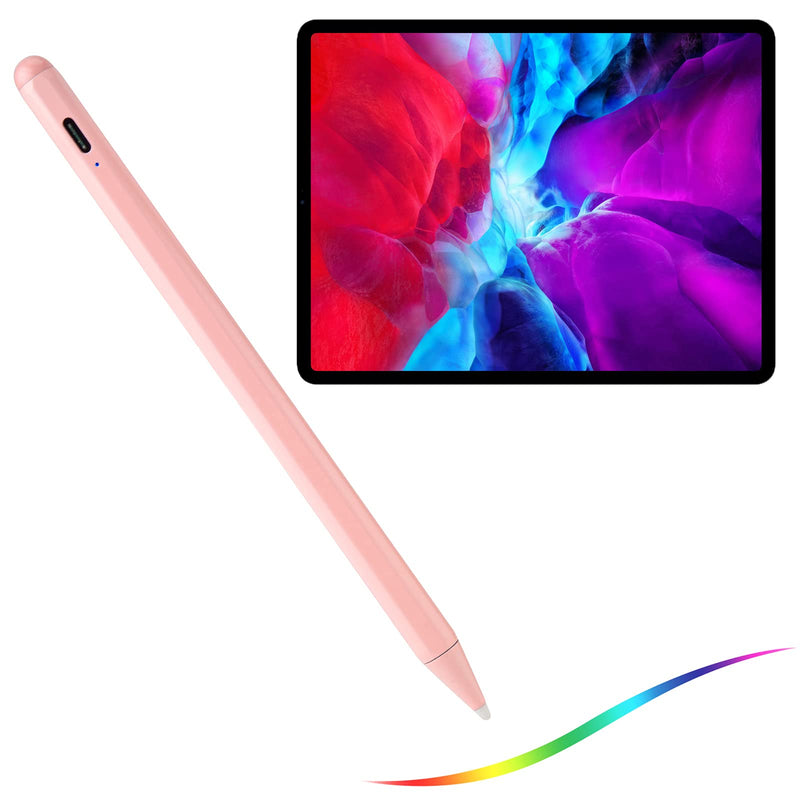 Stylus Pencil for 2020 iPad 8th Generation 10.2" with Palm Rejection 1.5mm Replaceable Fine Tip 2nd Active Stylus Compatible with Apple Pencil for iPad 10.2-in 8th Gen Drawing Pen Type C Charge Pink - LeoForward Australia