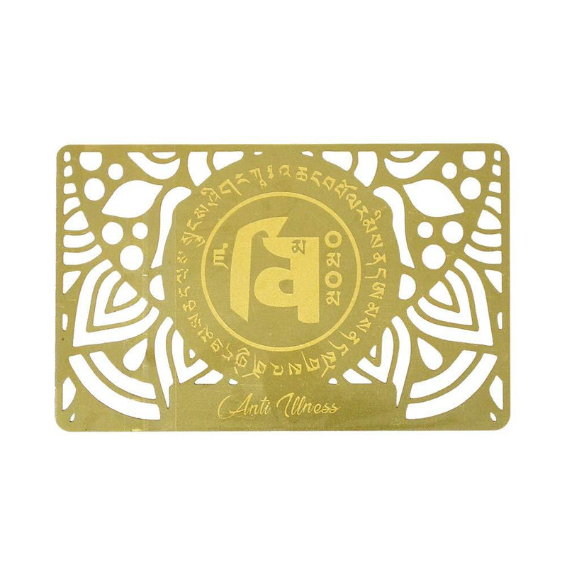  [AUSTRALIA] - Feng Shui Anti-Illness Amulet Gold Card W4269