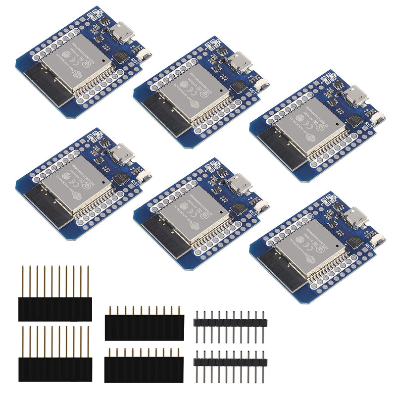  [AUSTRALIA] - Dorhea ESP32 Mini NodeMCU Board, MH-ET Live MiniKit for ESP32 WiFi Module Bluetooth Internet of Development Board Based ESP8266 Fully Functional with Pins for WeMos D1 DIY Kit 6PCS 7PCS