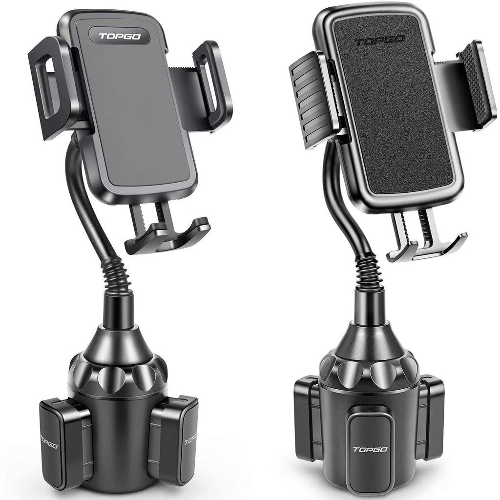  [AUSTRALIA] - [Upgraded] Car Cup Holder Phone Mount Adjustable Gooseneck Automobile Cup-Holder-Phone-Car-Mount for iPhone 12 Pro Max/XR/XS/X/11/8 Plus/6s/Samsung S20 Ultra/Note 10/S8 Plus/S7 Edge(Black+Black)