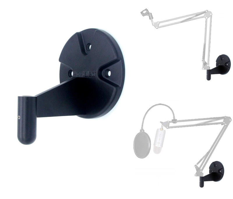  [AUSTRALIA] - Wall Mount for Suspension Boom Arm, Round Plate and Attaching Holder Piece Compatible with Microphone Stand,Mobile phone Stand,Webcam Stand