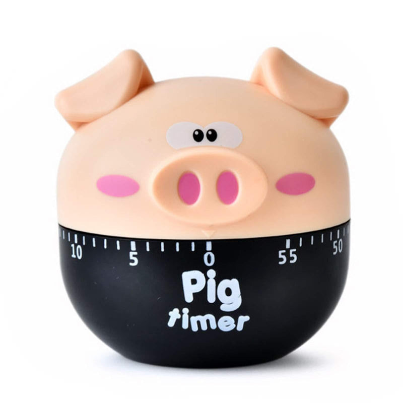  [AUSTRALIA] - Kitchen Timer Cute Piggy Shape 60 Minutes Mechanical Manual Timer Accessories for Kids,Home Cooking Timing (Khaki) Khaki