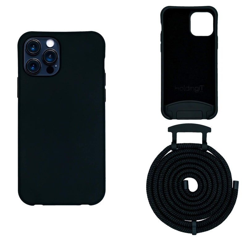  [AUSTRALIA] - HoldingIT Crossbody Phone Case with Detachable Lanyard Compatible with iPhone X/XS, XS Max, XR, 2-in-1 Hands Free iPhone Cover with Drop Protection, Adjustable Rope Black iPhone XS Max
