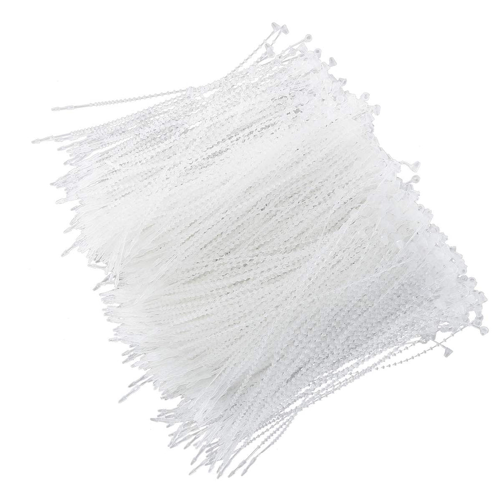  [AUSTRALIA] - Batino 1000PCS Adjustable Security Beaded Loop Tie Plastic Hand Wear Tag Rope Plastic Paper Prices Tag Fasteners