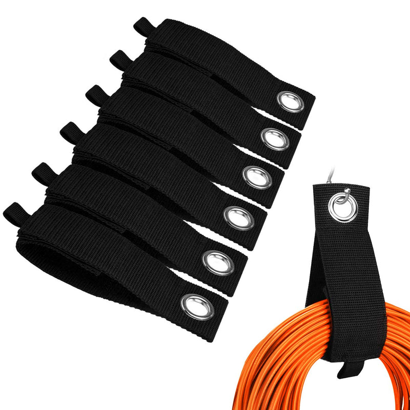  [AUSTRALIA] - 12 Pack Extension Cord Holder Organizer, 13 Inch Heavy-Duty Large Storage Cable Straps Hook and Loop with Grommets for Hanging, Garage 2x13 in