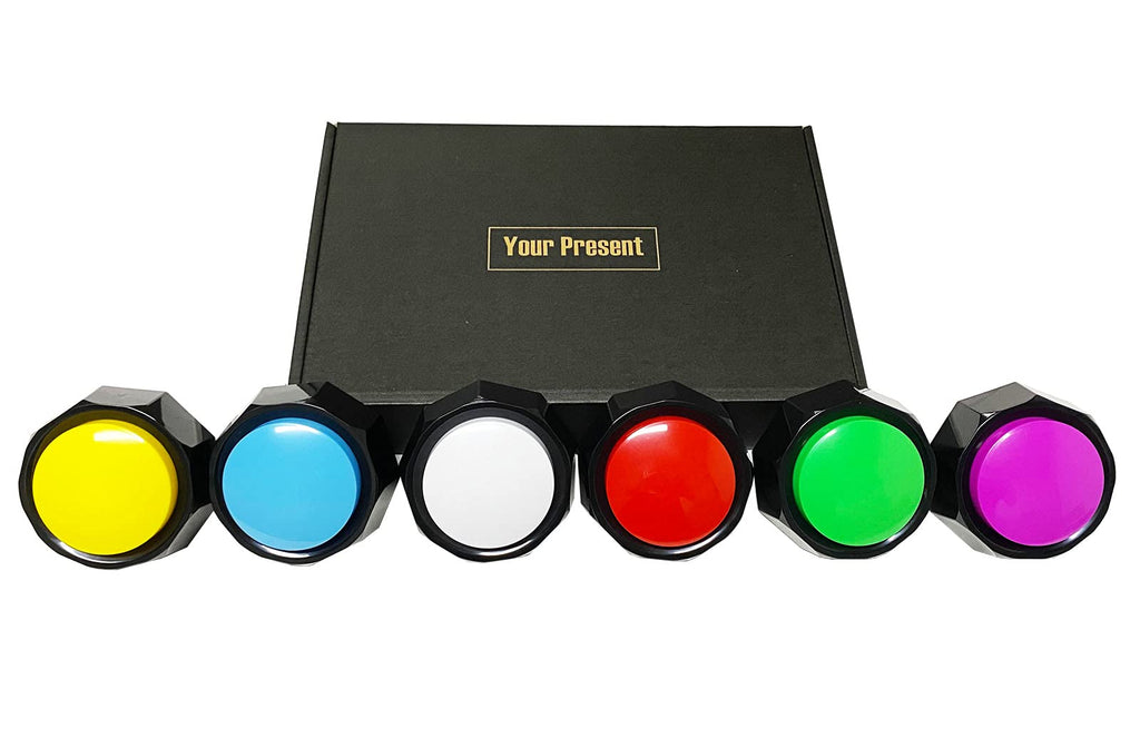U-Likee Set of 6 Colors Dog Buttons-Recordable Button-Dog Speech Training Buzzer-Record & Playback Your Own Message (Battery Included) Red-Yellow-White-Purple-Green-Blue - LeoForward Australia