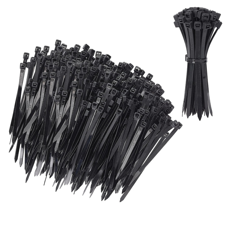  [AUSTRALIA] - Bates- Cable Zip Ties, 200 Pack, 4 Inch, Zip Ties, Zipties, Cable Tie, Plastic Ties, Tie Wraps, Electrical Cable Ties, Plastic Zip Ties, Black Zip Tie, Plastic Straps, Wire Ties, Cord Ties