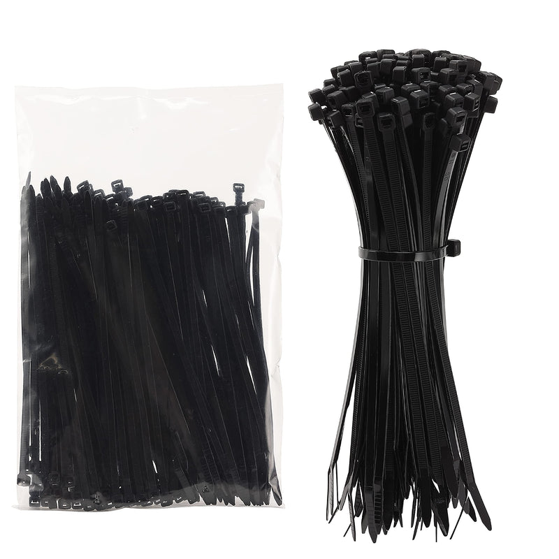  [AUSTRALIA] - Bates- Zip Ties, 150 Pack, 8 Inches, Cable Ties, Tie Wraps, Plastic Ties, Zip Ties Black, Electrical Cable Ties, 8 Inch Zip Ties, Cable Zip Ties, Black Cable Ties, Industrial Zip Ties, Nylon Zip Ties