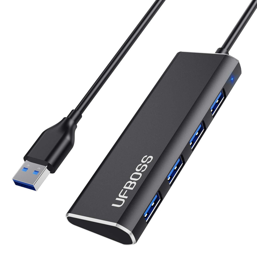 UFBOSS 4-Port 3.0 Hub, Ultra Slim Portable Data Hub in Aluminum with 1ft USB 3.0 Cable for MacBook, Mac Pro/Mini, iMac, XPS, Surface Pro, PC, USB Flash Drives, HDD, and More - LeoForward Australia