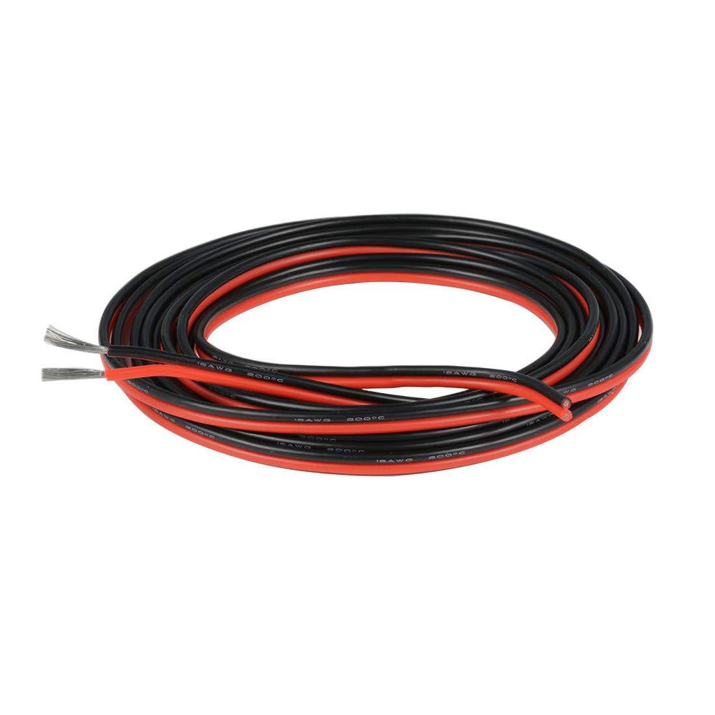 BNTECHGO 18 Gauge Flexible 2 Conductor Parallel Silicone Wire Spool Red Black High Resistant 200 deg C 600V for Single Color LED Strip Extension Cable Cord,Model,5ft Stranded Copper Wire 18 AWG 5ft 18 Gauge Parallel silicone wire 5ft - LeoForward Australia