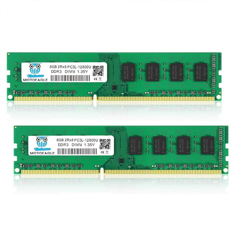  [AUSTRALIA] - DDR3L-1600 UDIMM 16GB Kit (2x8GB) 2Rx8 PC3 PC3L-12800U 8GB 240 Pin Non ECC Unbuffered 1.35V/1.5V CL11 Dual Rank Desktop Memory Ram DDR3L 1600MHz DIMM 8GBx2 PC3 12800U - 8GBx2