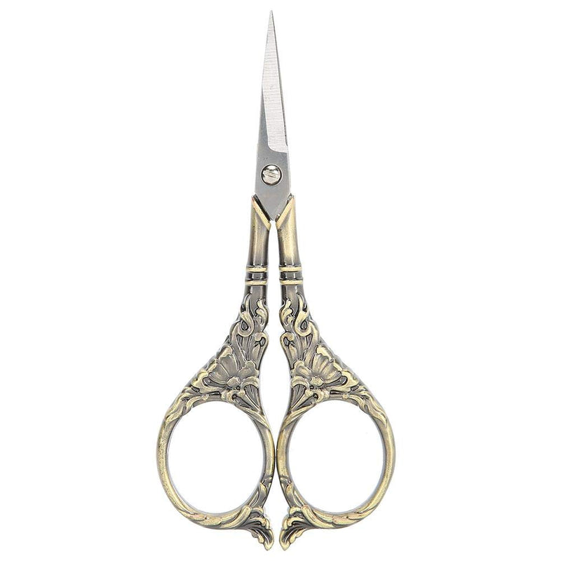  [AUSTRALIA] - Liyeehao Sewing Shears, Well-Made Scissor Sewing Scissors, Stainless Steel European Retro Style for Sewing,Cross-Stitch Antique Needlework(Green Ancient (B01-003-00124))