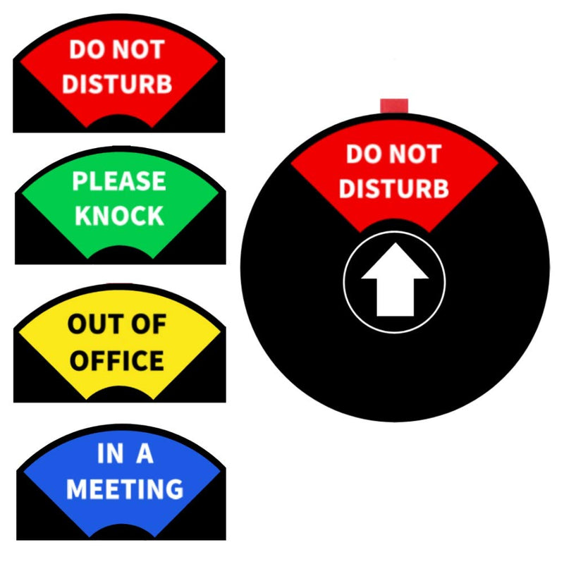  [AUSTRALIA] - 4 Inch Privacy Sign,Privacy Office Sign,Do Not Disturb/Please Knock/in a Meeting/Out of Office/Conference Sign for Offices,Magnetic&Strong Adhesive,PVC Sign Black 1 PACK