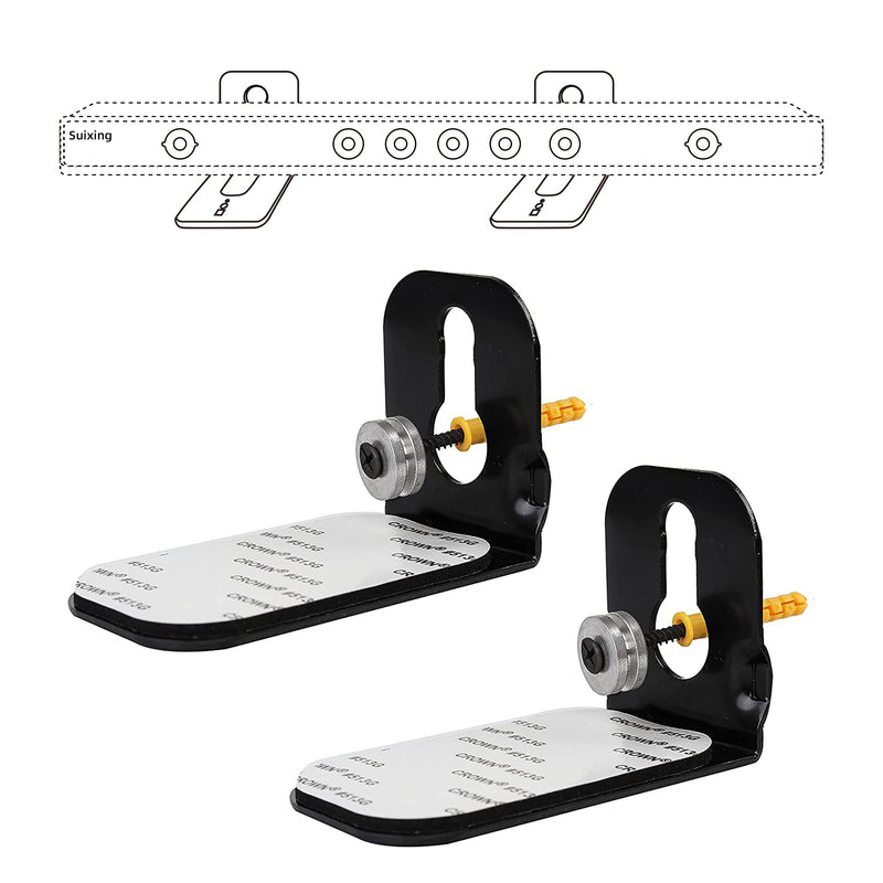  [AUSTRALIA] - Suixing Sound Bar Mounts Universal Wall Mount Kit Mounting Bracket Compatible Most of Soundbars Wall Mount Brackets with Hardware Kit Black_01