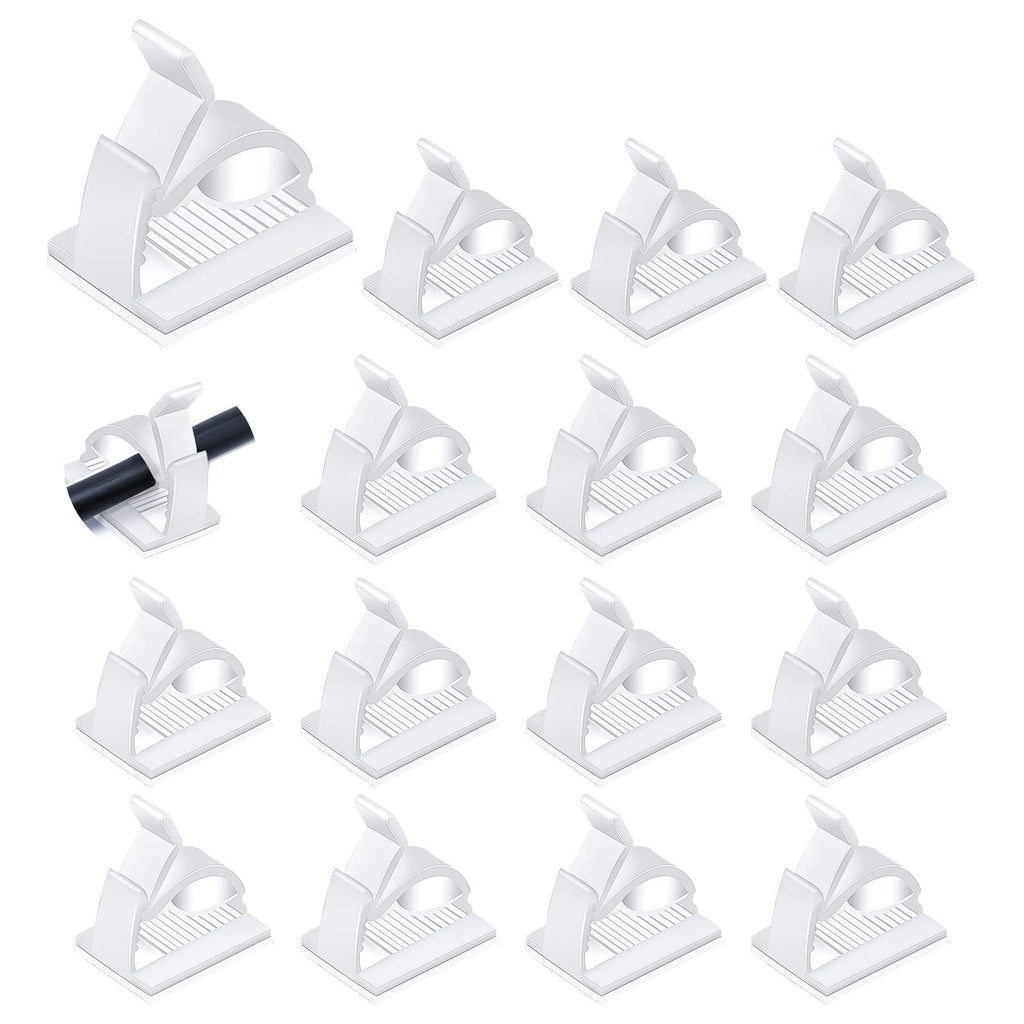  [AUSTRALIA] - LUTER 100 Pcs White Self-Adhesive Outdoor Cable Clips Wire Clips Car Cable Organizer Light Clips Decoration Clips for Car Office and Home