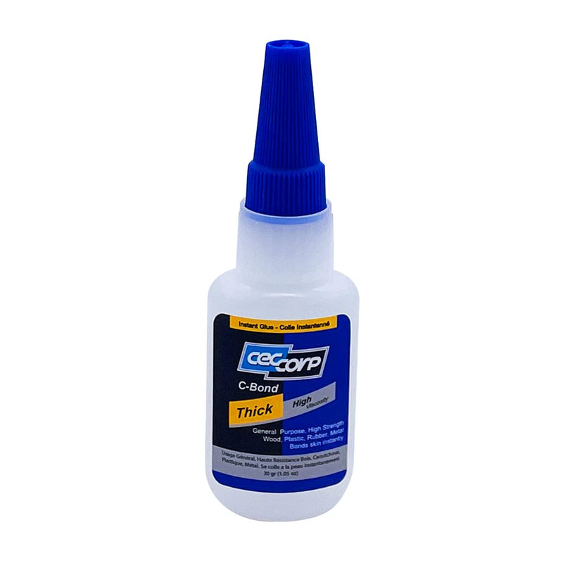  [AUSTRALIA] - Cyanoacrylate Super Glue Adhesive C-Bond by CECCORP – High Viscosity, Thick (1.05 Oz) – Super Bonding – Designed for bonding Hard/Soft Plastics and Rubber, Metal, Ceramic, Glass — Fast Curing 1.05 oz