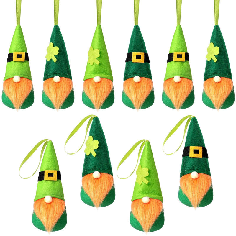 St. Patrick's Day Gnome Leprechaun Swedish Gnome Ornaments Set Irish Leprechaun Gnome Tomtees Irish Gnome Elf Scandinavian Gnomes for St. Patrick's Day Christmas (Orange, 12) Orange - LeoForward Australia