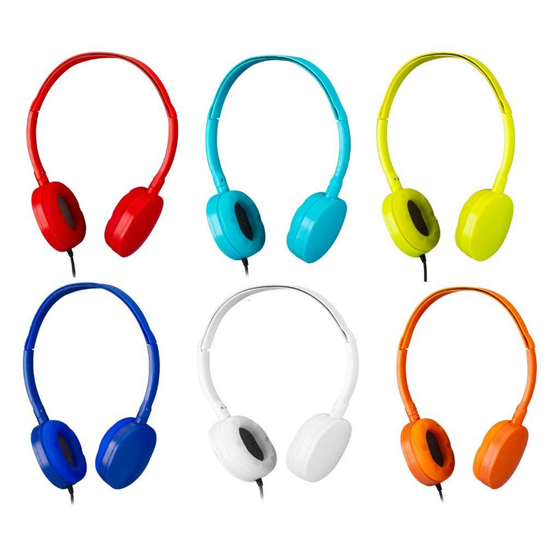 Bulk Headphones 6 Pack School Headphones for Kids -YMJ(6 Colors) Kids Headphones for School,Classroom, Libraries, Laboratories (Color Mixed) - LeoForward Australia