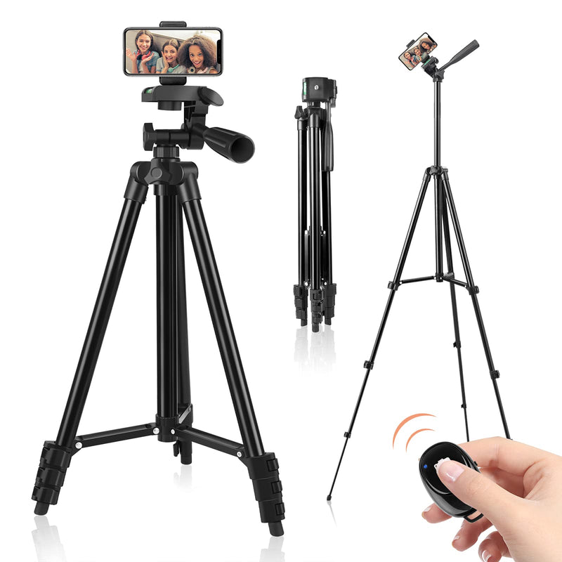 60" Phone Tripod, UEGOGO Tripod for iPhone with Remote Shutter and Universal Clip, Compatible with iPhone/Android/Sport Camera Perfect for Video Recording/Selfies/Live Stream/Vlogging 60" - LeoForward Australia