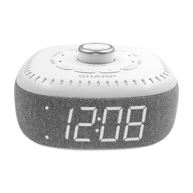DreamCaster by Sharp Sound Machine Alarm Clock with Bluetooth Speaker, 6 High Fidelity Sleep Machine Soundtracks – White Noise Machine for Baby, Adults, Home and Office – White LED - LeoForward Australia