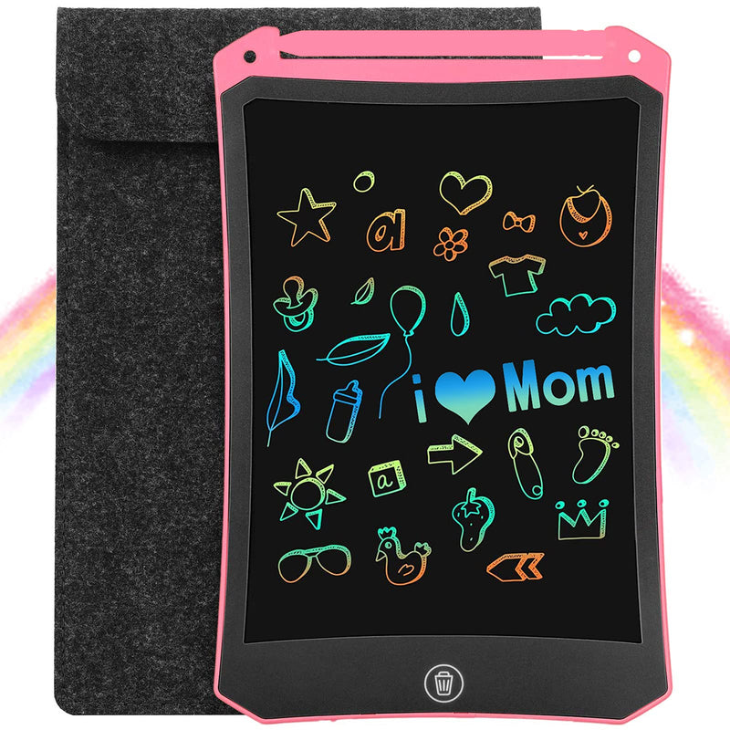  [AUSTRALIA] - LCD Writing Tablet, Drawing Pad with Protect Bag, LEYAOYAO Colorful Drawing Board 8.5 Inch Doodle Tablet,Toddler Girls Learning Toys Gift for Kids Age 3+ (Pink) pink