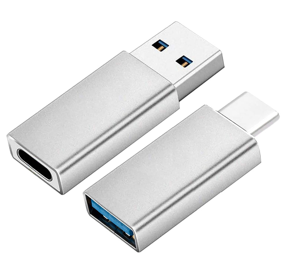  [AUSTRALIA] - 2 Pack USB Type C to USB + USB to C Adapter Converter, Compatible with Laptops, Power Banks, Chargers, and More Devices with Standard