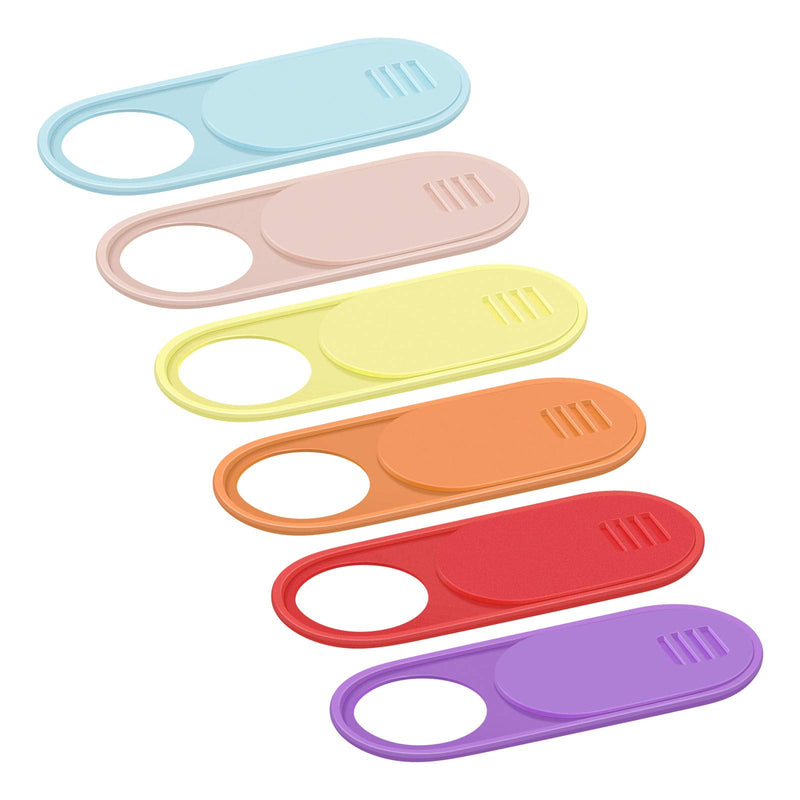  [AUSTRALIA] - Webcam Camera Cover Slide, Webcam Cover for Laptop 0.028-Inch Ultra-Thin Webcam Cover Blocker, Protect Your Visual Privacy and Security (New Multi-Color - 6 Pack) New Multi-Color