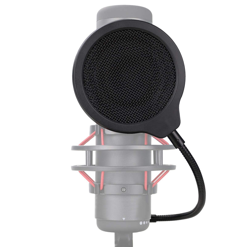  [AUSTRALIA] - QuadCast Mic Pop Filter Mask Shield For HyperX QuadCast Microphone, 4 Inch 3 Layers Windscreen with Flexible 360°Gooseneck Clip by SUNMON